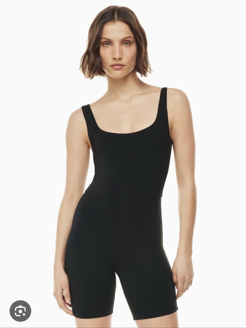 Aritzia Babaton Black Scoop Neck Sleeveless Romper Size Medium